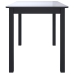 Mesa de comedor de madera maciza de caucho negro 114x71x75 cm