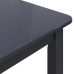 Mesa de comedor de madera maciza de caucho negro 114x71x75 cm