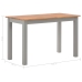 Mesa de comedor 120x60x74 cm madera maciza de roble