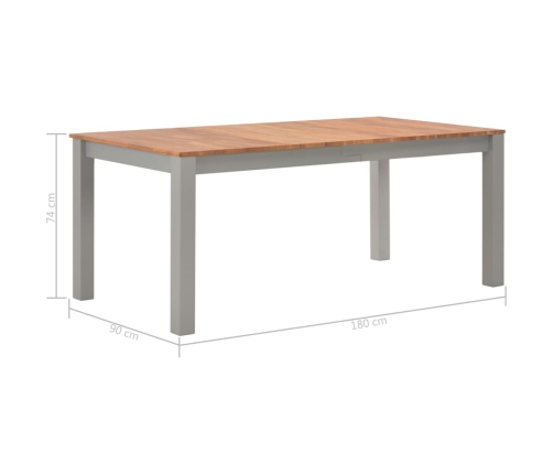 Mesa de comedor madera maciza de roble 180x90x74 cm