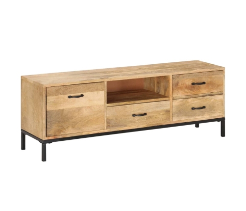 Mueble de TV de madera maciza de mango 130x30x45 cm