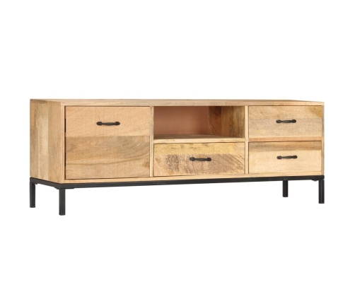 Mueble de TV de madera maciza de mango 130x30x45 cm