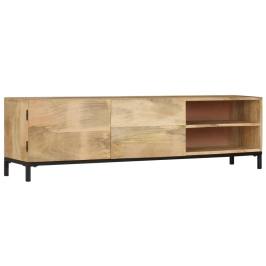 Mueble de TV de madera maciza de mango 145x30x41 cm