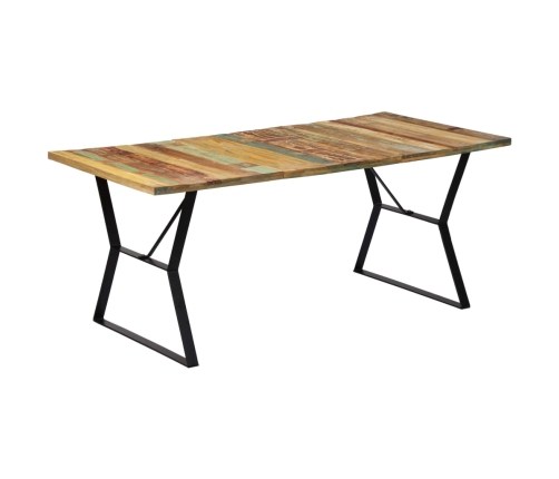 Mesa de comedor de madera maciza reciclada 180x90x76 cm