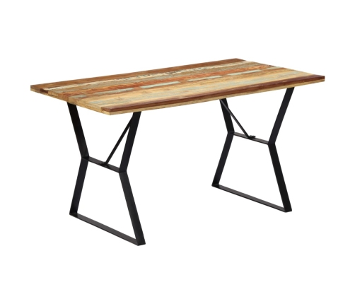 Mesa de comedor de madera maciza reciclada 140x80x76 cm