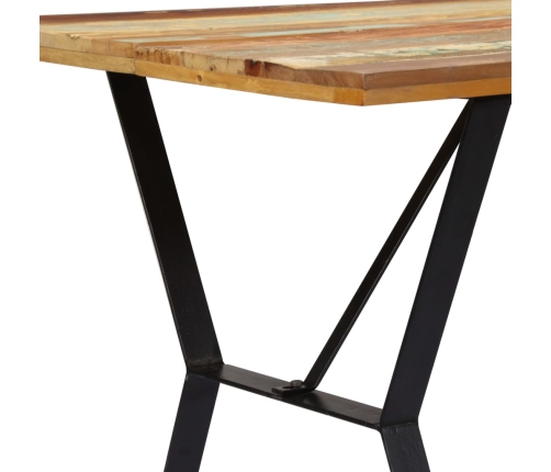 Mesa de comedor de madera maciza reciclada 140x80x76 cm