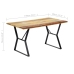 Mesa de comedor de madera maciza reciclada 140x80x76 cm