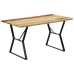 Mesa de comedor de madera maciza reciclada 140x80x76 cm