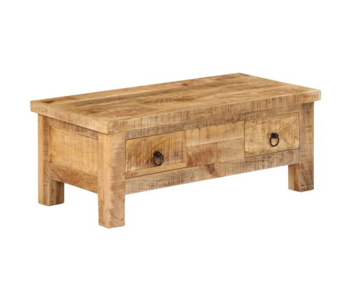 Mesa de centro de madera maciza de mango 90x45x35 cm