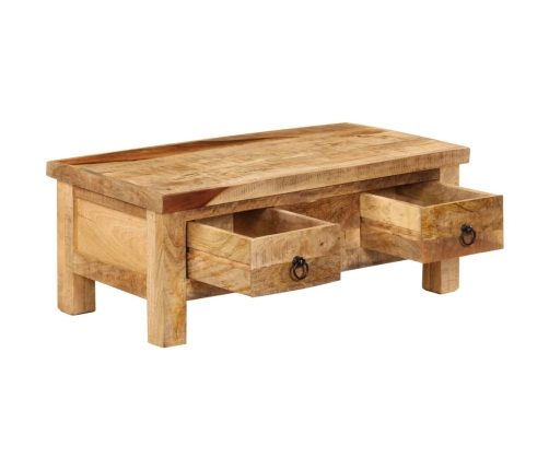 Mesa de centro de madera maciza de mango 90x45x35 cm