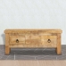 Mesa de centro de madera maciza de mango 90x45x35 cm