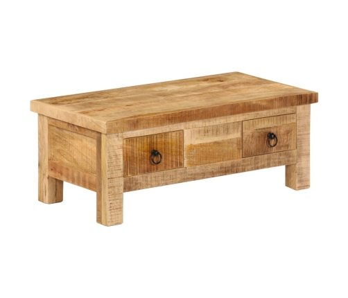 Mesa de centro de madera maciza de mango 90x45x35 cm