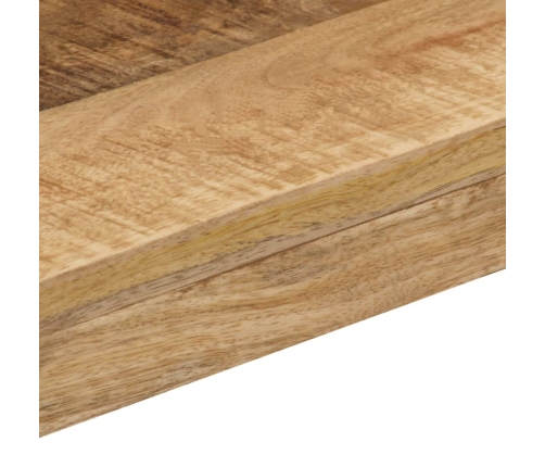 Mesa de comedor de madera maciza de mango y acero 115x55x76 cm