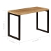 Mesa de comedor de madera maciza de mango y acero 115x55x76 cm