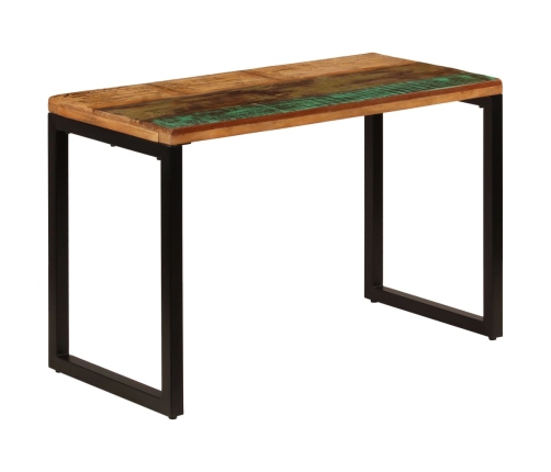 vidaXL Mesa de comedor de madera maciza reciclada y acero 115x55x76 cm