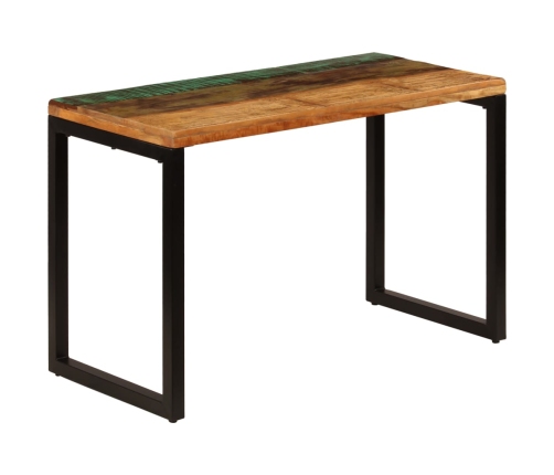 Mesa de comedor de madera maciza reciclada y acero 115x55x76 cm