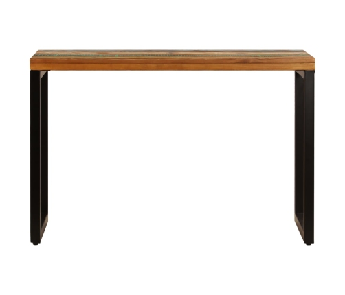 Mesa de comedor de madera maciza reciclada y acero 115x55x76 cm