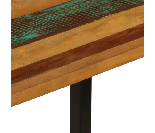 Mesa de comedor de madera maciza reciclada y acero 115x55x76 cm