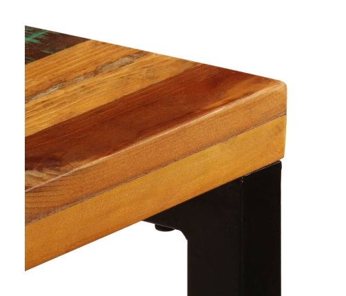 vidaXL Mesa de comedor de madera maciza reciclada y acero 115x55x76 cm