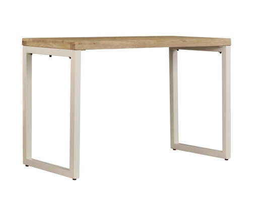 vidaXL Mesa de comedor de madera maciza de mango y acero 115x55x76 cm