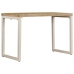 vidaXL Mesa de comedor de madera maciza de mango y acero 115x55x76 cm