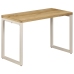 vidaXL Mesa de comedor de madera maciza de mango y acero 115x55x76 cm