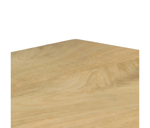 vidaXL Mesa de comedor de madera maciza de mango y acero 115x55x76 cm