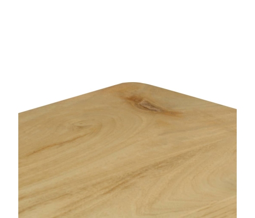 Mesa consola madera maciza de mango y acero 120x35x76 cm