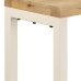 Mesa consola madera maciza de mango y acero 120x35x76 cm