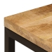 Mesa de centro madera maciza de mango y acero 100x50x35 cm