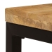 Mesa de centro madera maciza de mango y acero 100x50x35 cm