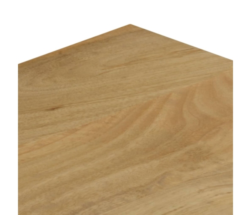 vidaXL Mesa de centro madera maciza de mango y acero 100x50x35 cm