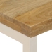 vidaXL Mesa de centro madera maciza de mango y acero 100x50x35 cm