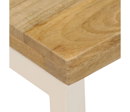 vidaXL Mesa de centro madera maciza de mango y acero 100x50x35 cm