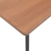 vidaXL Mesa de comedor contrachapada maciza acero marrón 120x60x73 cm