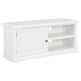 Mueble para TV de madera blanco 90x30x40 cm