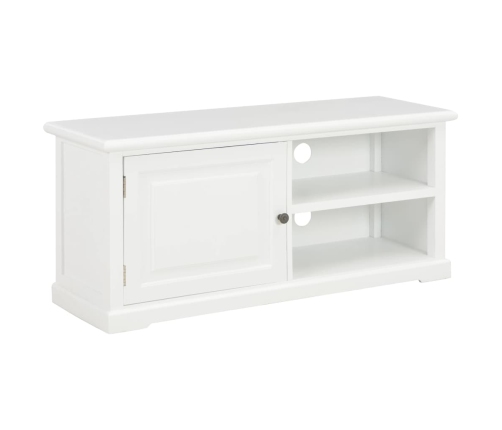 Mueble para TV de madera blanco 90x30x40 cm