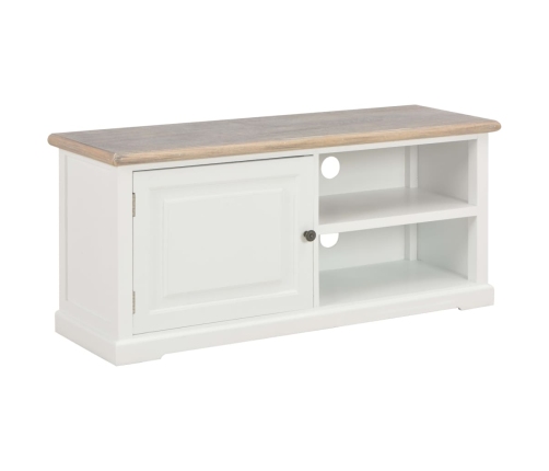 Mueble para TV de madera blanco 90x30x40 cm