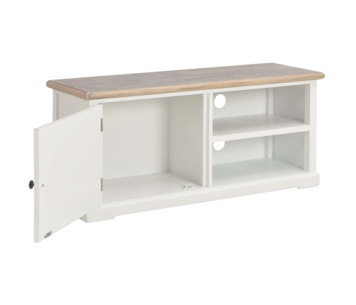 Mueble para TV de madera blanco 90x30x40 cm