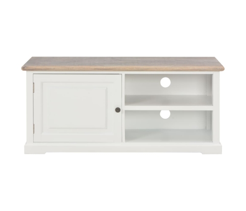 Mueble para TV de madera blanco 90x30x40 cm