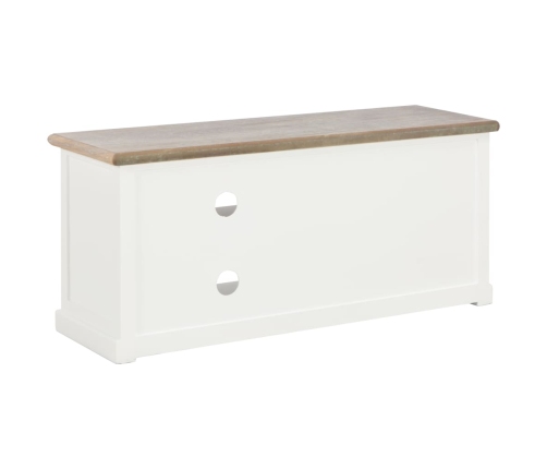 Mueble para TV de madera blanco 90x30x40 cm