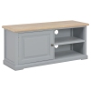 Mueble para TV de madera gris 90x30x40 cm