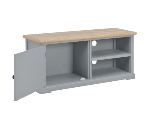 Mueble para TV de madera gris 90x30x40 cm