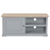 Mueble para TV de madera gris 90x30x40 cm