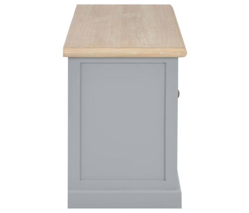 Mueble para TV de madera gris 90x30x40 cm