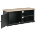 Mueble para TV de madera negro 90x30x40 cm