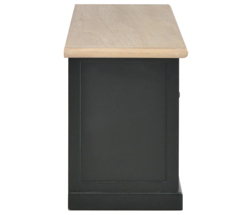 Mueble para TV de madera negro 90x30x40 cm