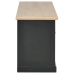 Mueble para TV de madera negro 90x30x40 cm