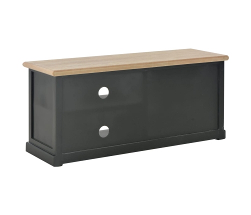 Mueble para TV de madera negro 90x30x40 cm