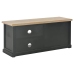 Mueble para TV de madera negro 90x30x40 cm